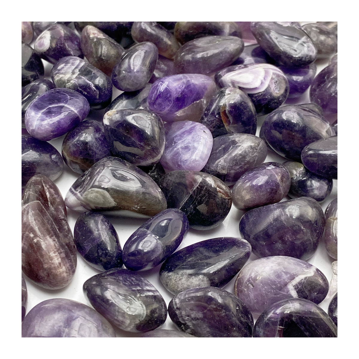 Dream Amethyst Tumble Stones in Lila, 50–100 g, unregelmäßige Dekosteine - Bild 3