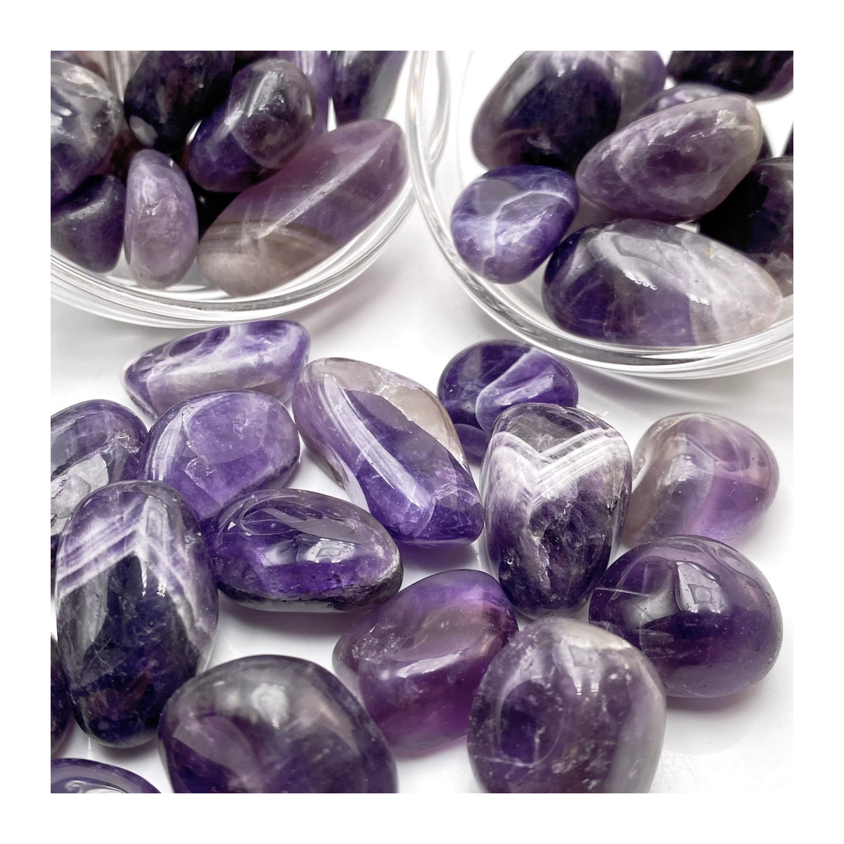 Dream Amethyst Tumble Stones in Lila, 50–100 g, unregelmäßige Dekosteine - Bild 4