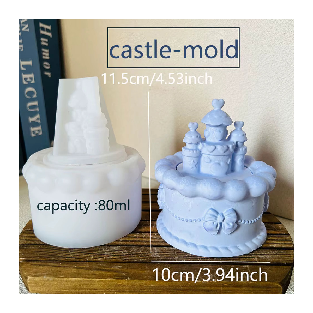 Dream Castle Kerzenform für Beton und Kunstharz in Rose-Design als Aufbewahrungsbox und Kerzenständer in Mehrfarbig - Bild 4