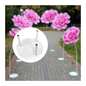 Dream Wedding Trio Blumenständer aus Metall in Weiß für Hochzeit und Weihnachten, freistehend und rund