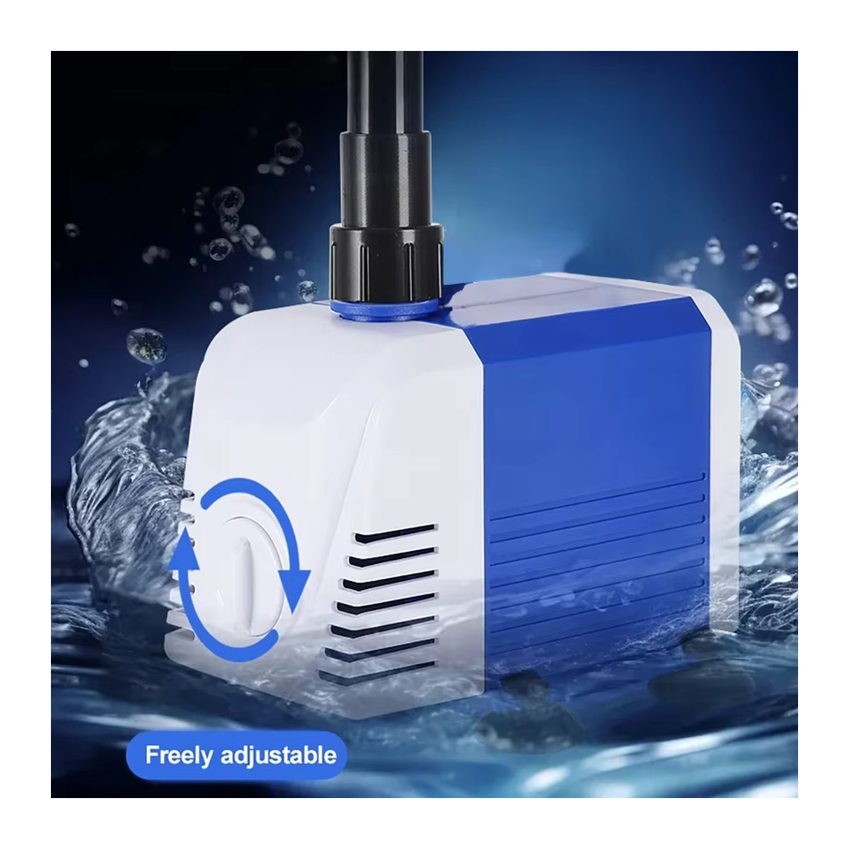 Dreamburgh Pilz-Brunnenpumpe für Fischteiche und Gartenlandschaften in Blau, 110V/220V Wasserzirkulationspumpe - Bild 3