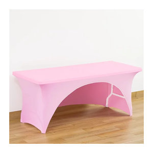 Dreiseitige Tischdecke als Abdeckung für Party und Desserttisch in Beige oder Rosa