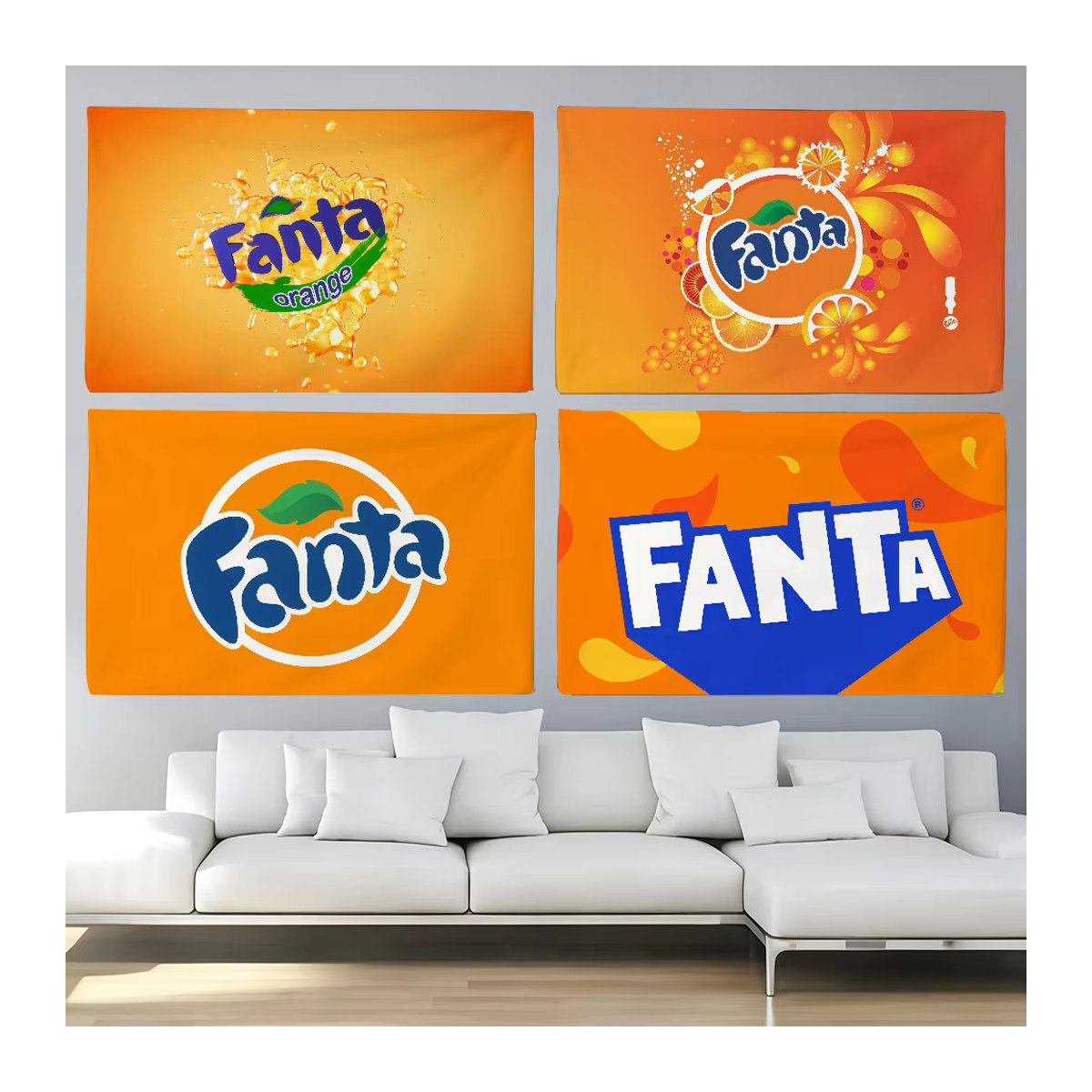 Drink Fashion F-Fanta Flagge mehrfarbig aus Textil für Wohnzimmer, Bar und Garten - Bild 3