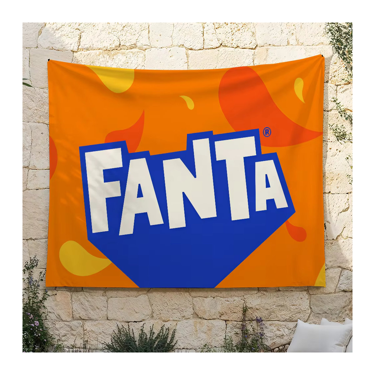 Drink Fashion F-Fanta Flagge mehrfarbig aus Textil für Wohnzimmer, Bar und Garten - Bild 4