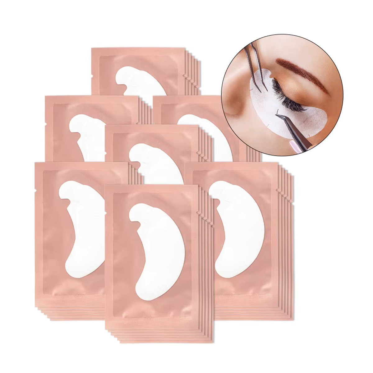 DS DASSEN Hydrogel-Wimpernaufkleber für Wimpernverlängerungen, 100 Paar, sanft und reizfrei - Bild 2