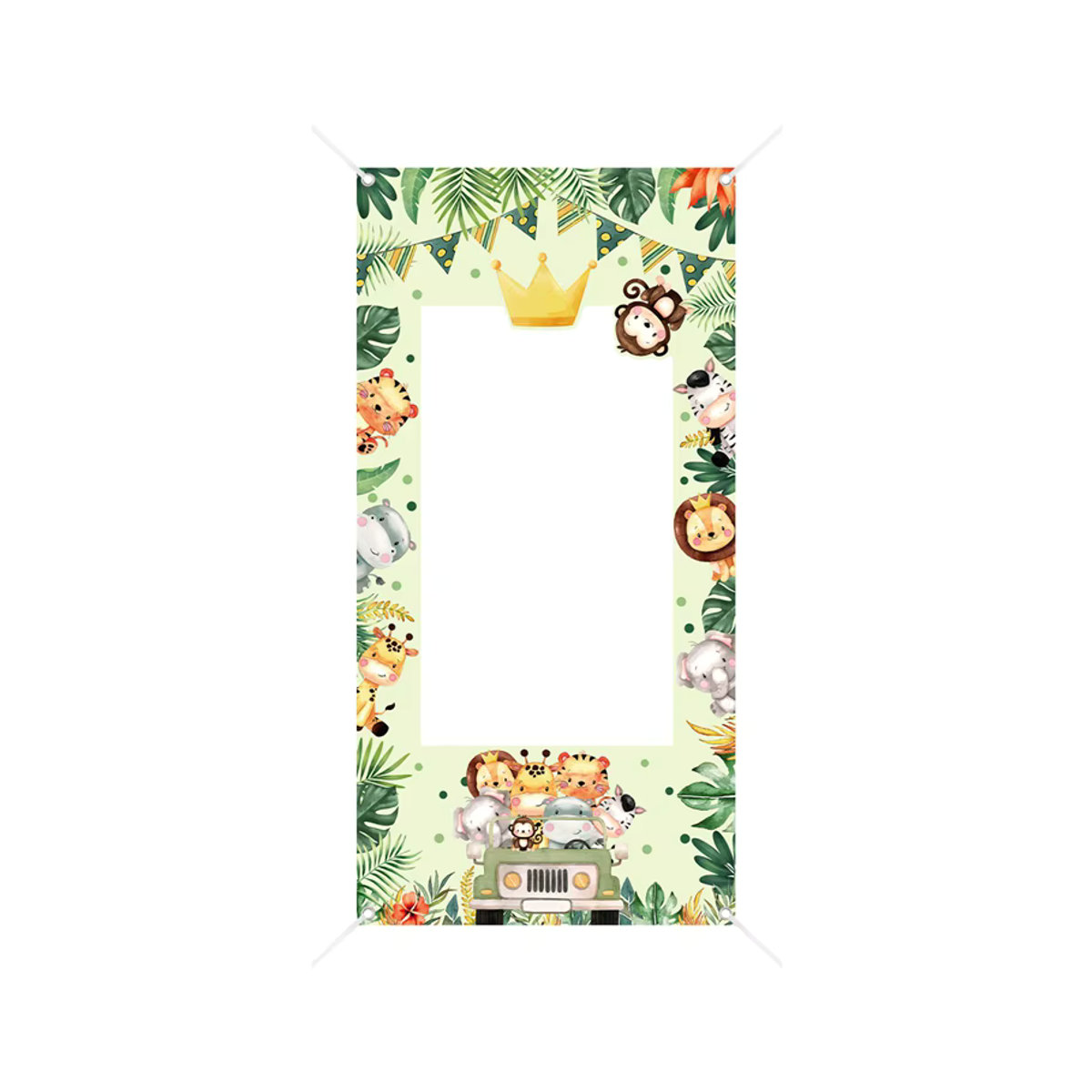 Dschungel Tiere Photo Booth Rahmen aus Papier für Kindergeburtstage und Babypartys, mehrfarbig - Bild 7