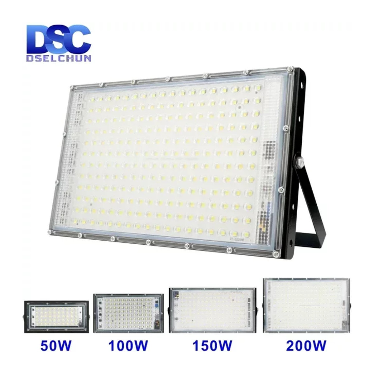 DSELCHUN LED Außenstrahler IP65 Wasserdicht Schwarz 200W - Bild 1