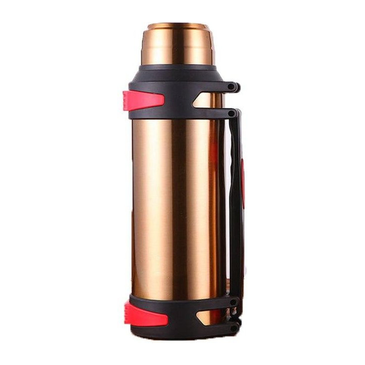 DSorothy Thermosflasche aus Edelstahl mit Riemen, Isolierflasche und Thermobecher, Gold, 2000 ml - Bild 1
