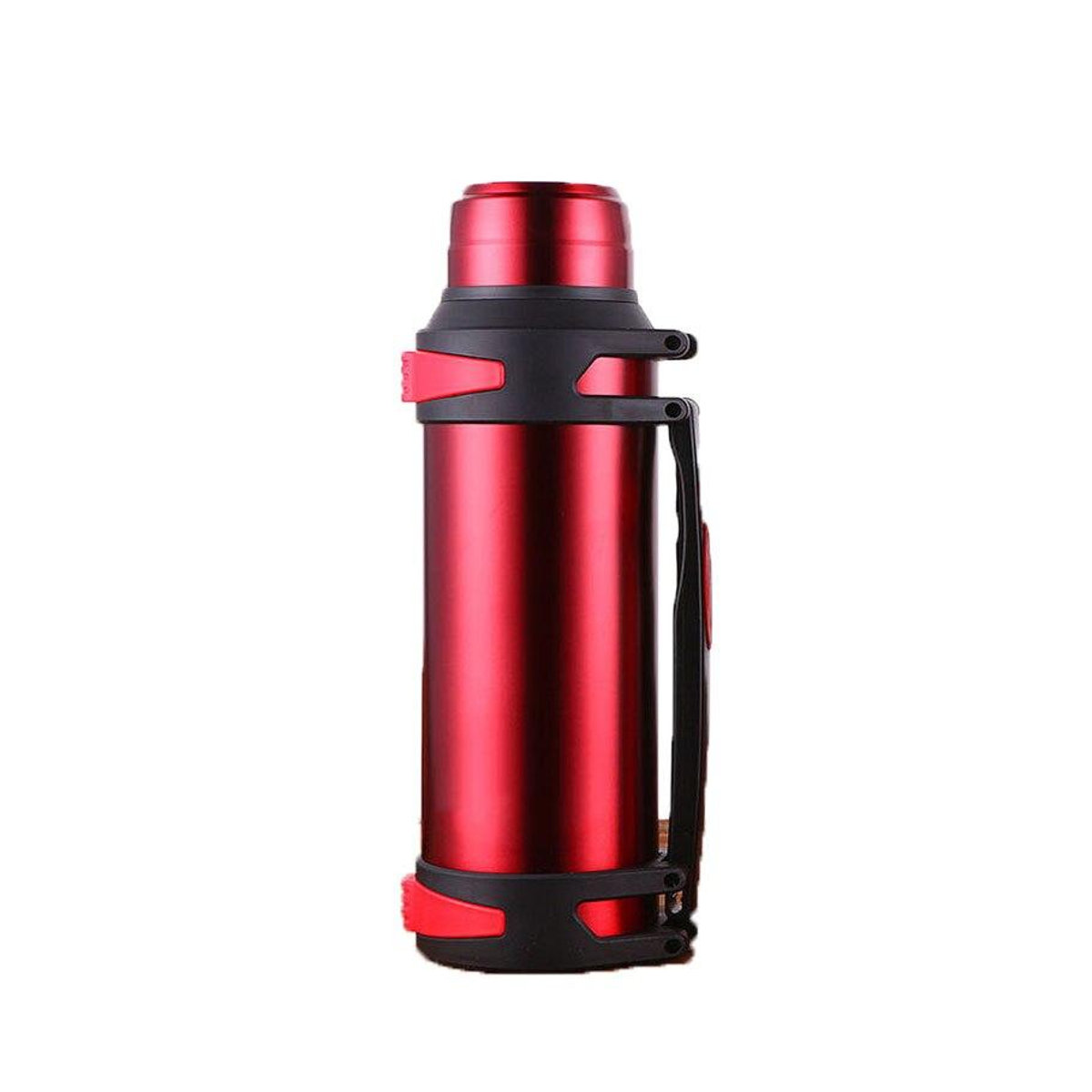 DSorothy Thermosflasche aus Edelstahl mit Riemen, Isolierflasche und Thermobecher, Rot, 1600 ml - Bild 2