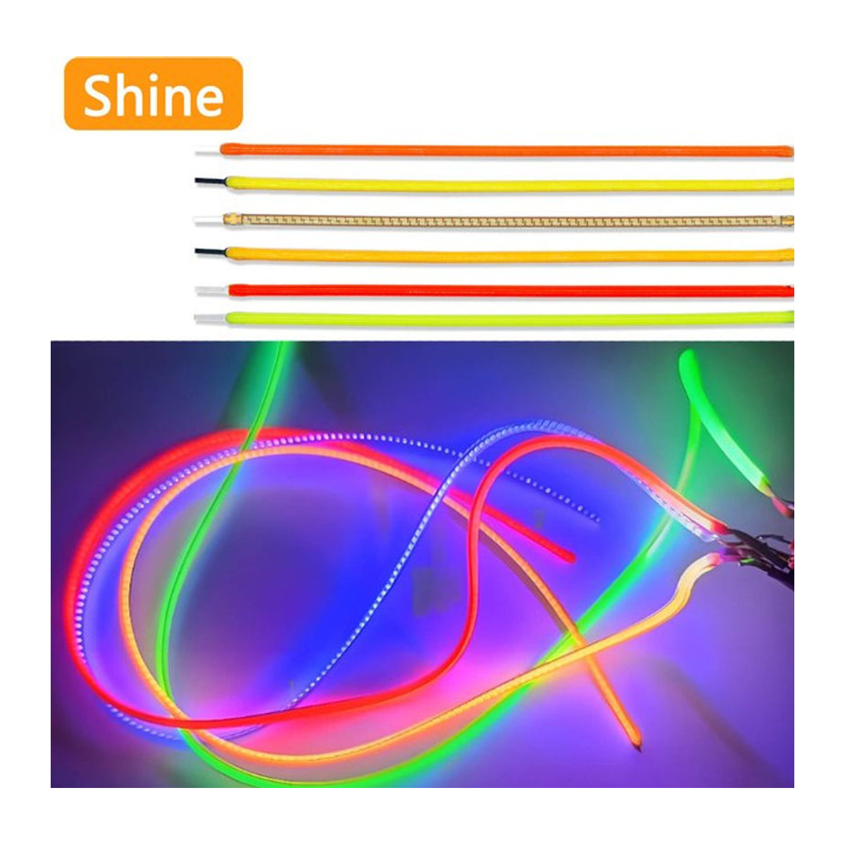 DT&ZM 10 Stück LED-Filament Set, flexibel, DC3V, Länge: 45 cm, Warmweiß - Bild 1