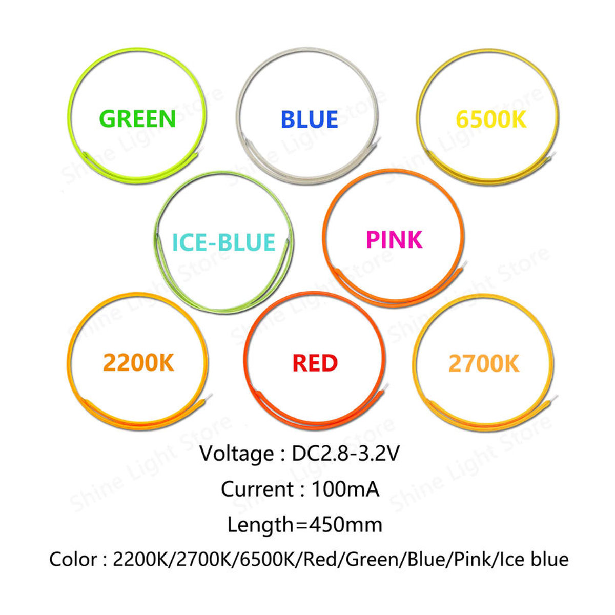 DT&ZM 10 Stück LED-Filament Set, flexibel, DC3V, Länge: 45 cm, Warmweiß - Bild 2