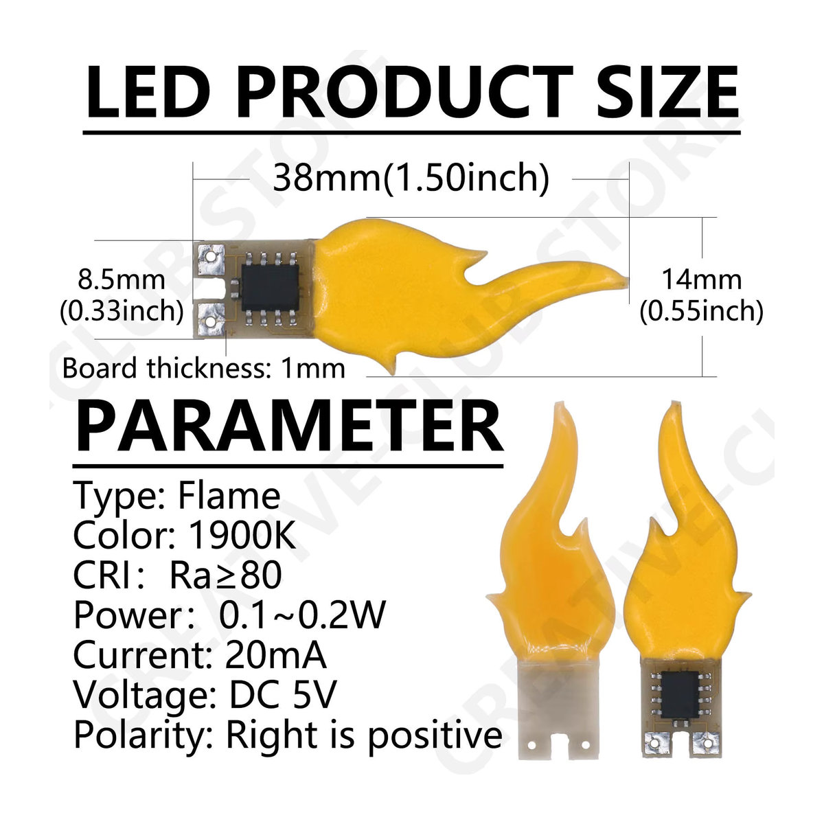 DT&ZM Retro LED Edison Glühbirne mit Flammen-Effekt in Warmweiß Gelb via USB-Schnittstelle DC 5V - Bild 2