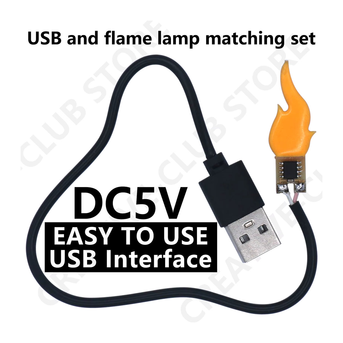 DT&ZM Retro LED Edison Glühbirne mit Flammen-Effekt in Warmweiß Gelb via USB-Schnittstelle DC 5V - Bild 3
