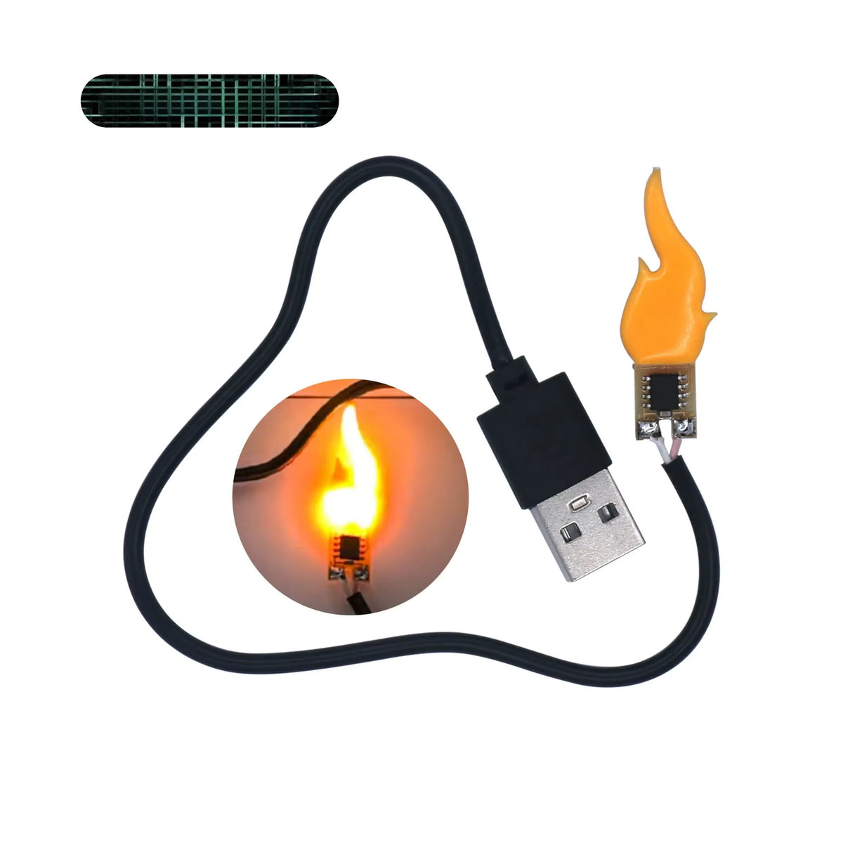 DT&ZM Retro LED Edison Glühbirne mit Flammen-Effekt in Warmweiß Gelb via USB-Schnittstelle DC 5V - Bild 6