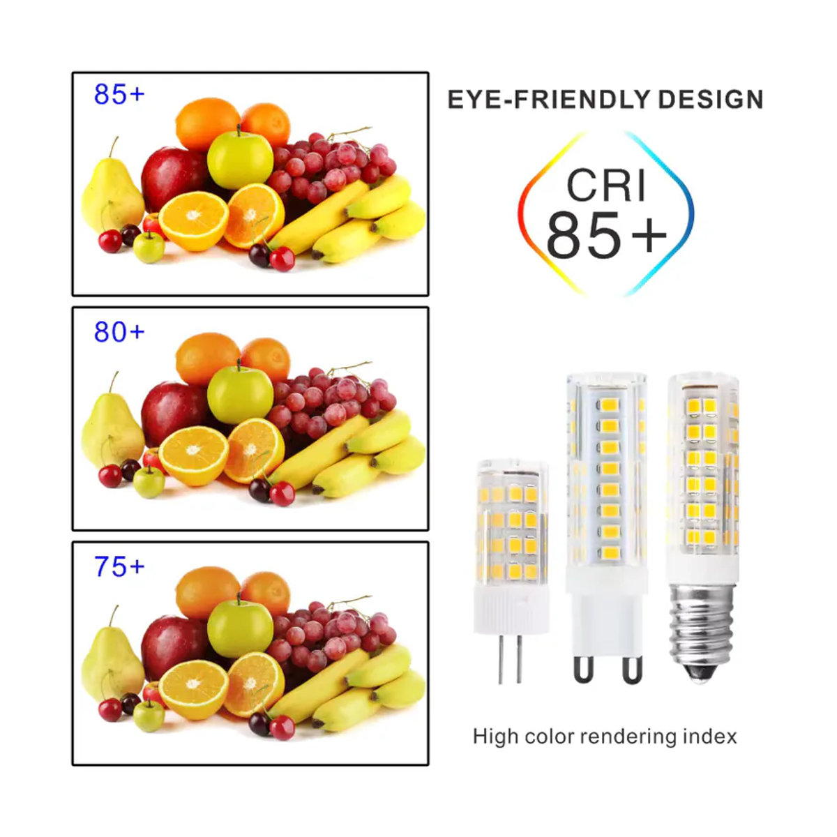 Duncelri LED Lampen Set 4er Pack für G4 G9 E14 Fassungen SMD2835 Mais Birnen als Ersatz für Halogen Kronleuchter Licht AC 220 V - Bild 4