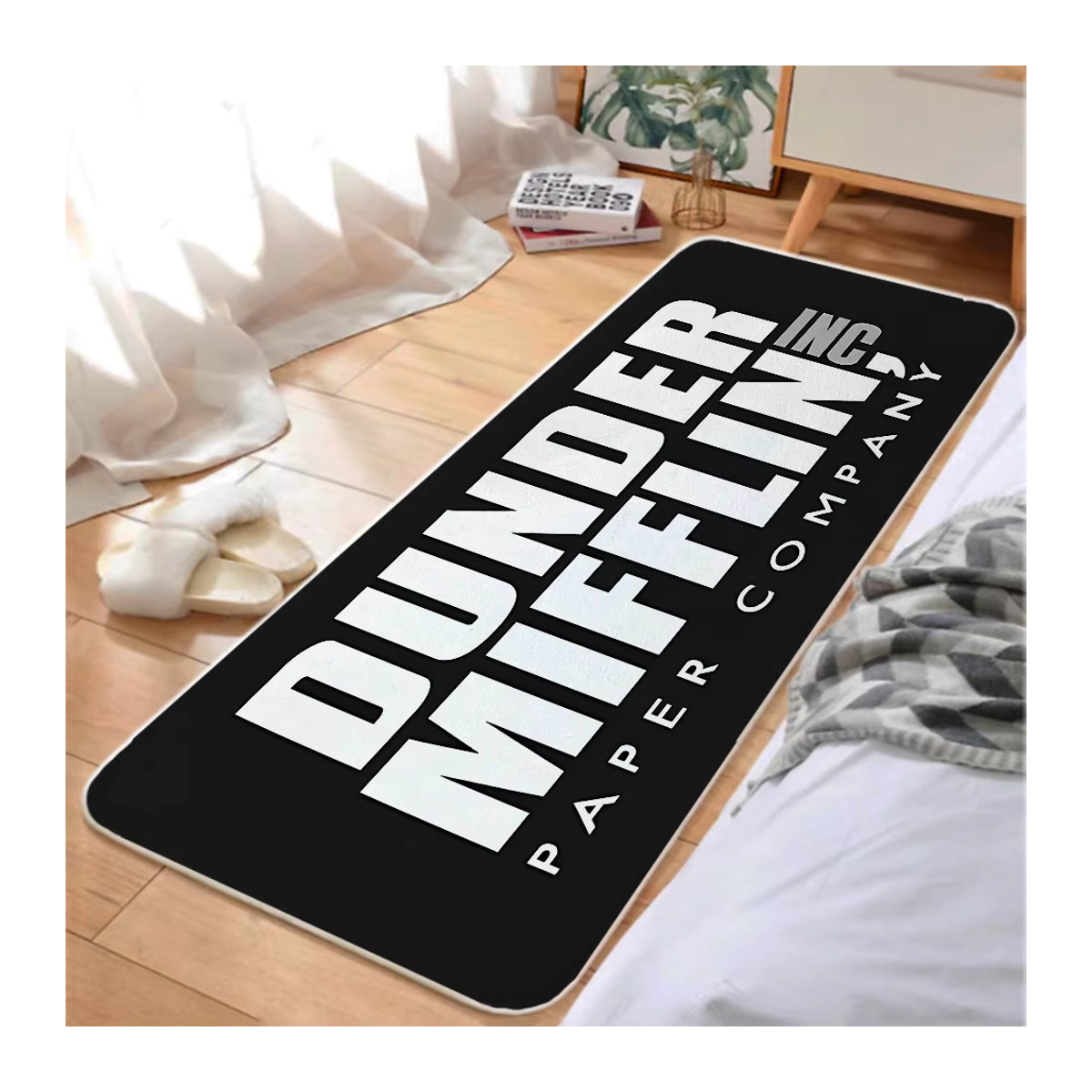 Dunder Mifflin Paper Company Teppich Schwarz mit Print für Wohnzimmer, Schlafzimmer oder Eingangsbereich - Bild 3