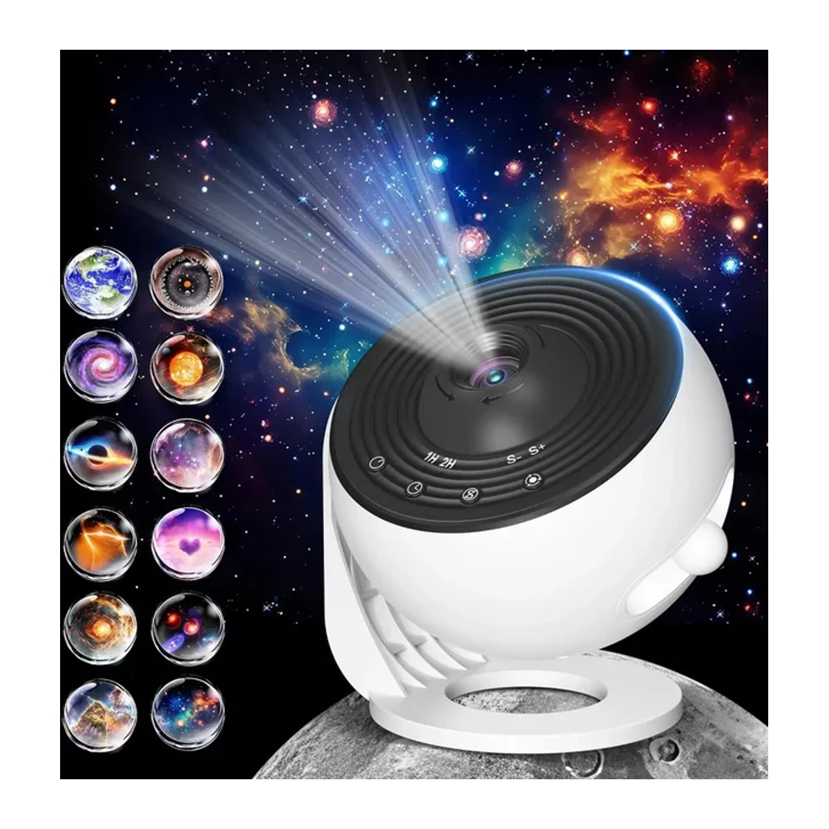 DUNDUN 13-in-1 Galaxy-Projektor LED Sternprojektor und Milchstraße Nachtlicht in Weiß - Bild 1