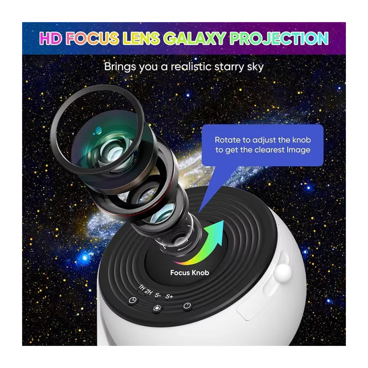 DUNDUN 13-in-1 Galaxy-Projektor LED Sternprojektor und Milchstraße Nachtlicht in Weiß - Bild 4