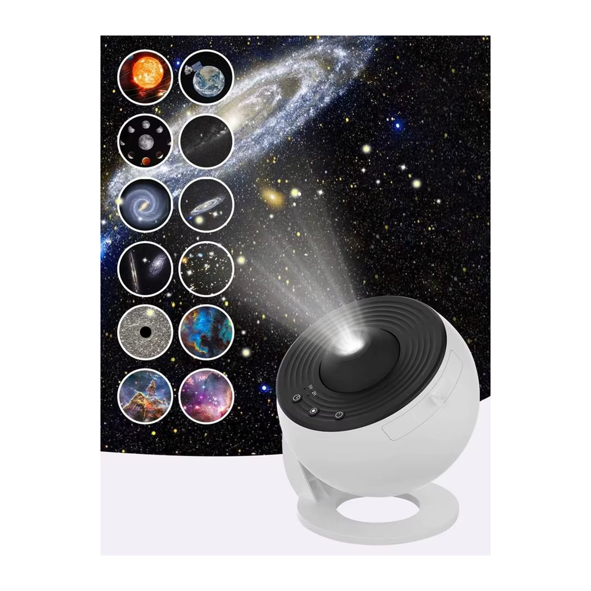 DUNDUN 13-in-1 Galaxy-Projektor LED Sternprojektor und Milchstraße Nachtlicht in Weiß - Bild 7
