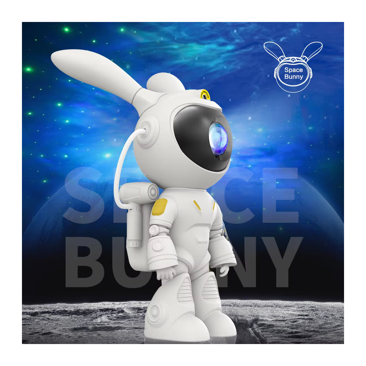 DUNDUN Astronauten Projektor Nachtlicht mit Fernbedienung und 360 Grad einstellbarem Design für Kinder in Weiß - Bild 2