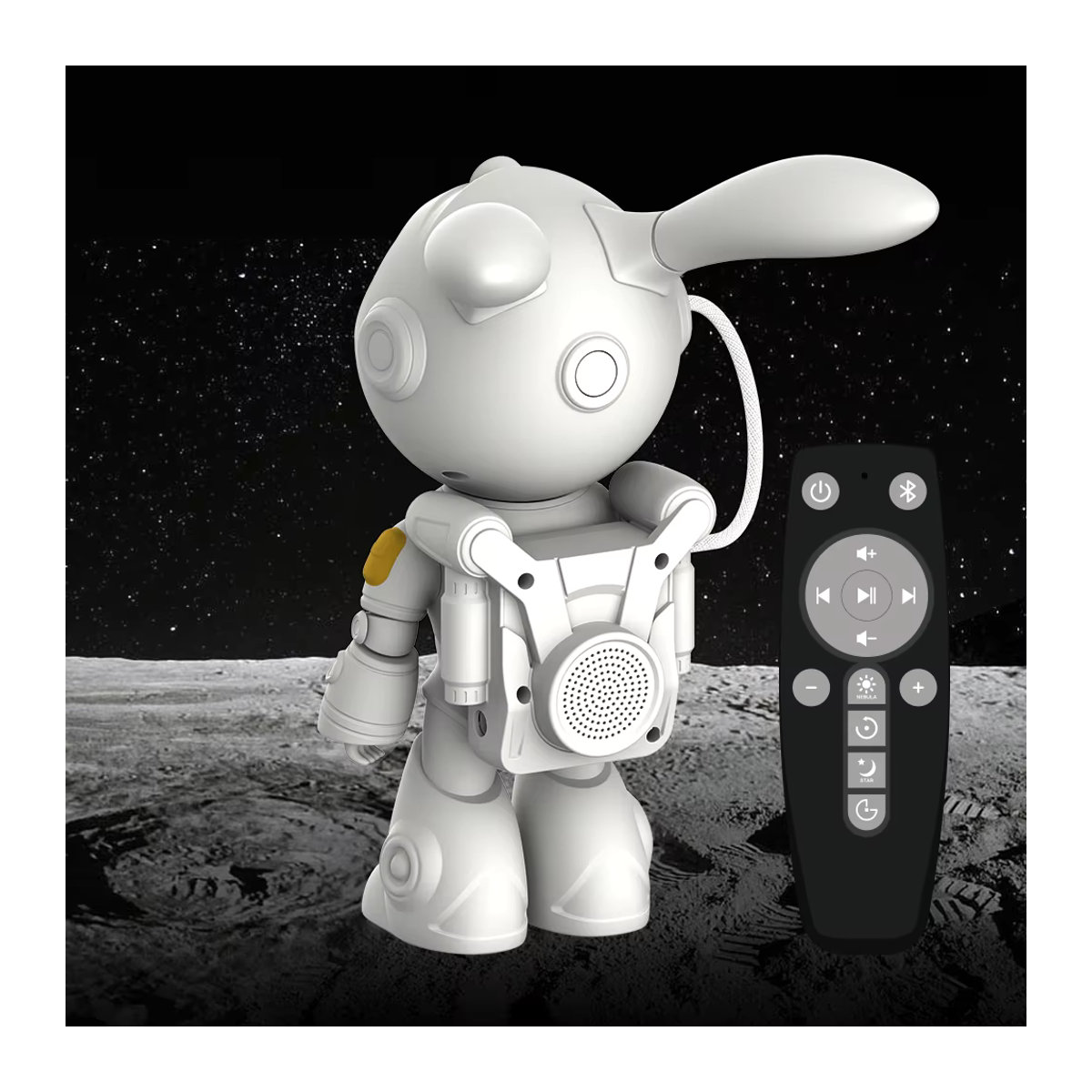 DUNDUN Astronauten Projektor Nachtlicht mit Fernbedienung und 360 Grad einstellbarem Design für Kinder in Weiß - Bild 6