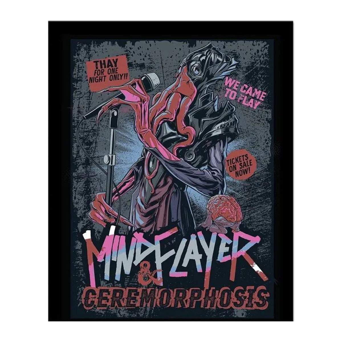 Dungeons & Dragons Mind Flayer gerahmtes Poster in Schwarz und Mehrfarbig, Breite: 40 cm, Höhe: 40 cm - Bild 1