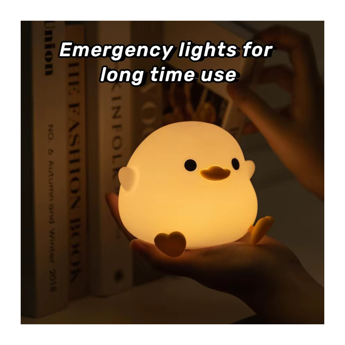 Duoduo Enten-Nachtlicht in Weiß mit Touch-Steuerung und Akku als Nachttischlampe für Schlafzimmer und Wohnzimmer - Bild 4
