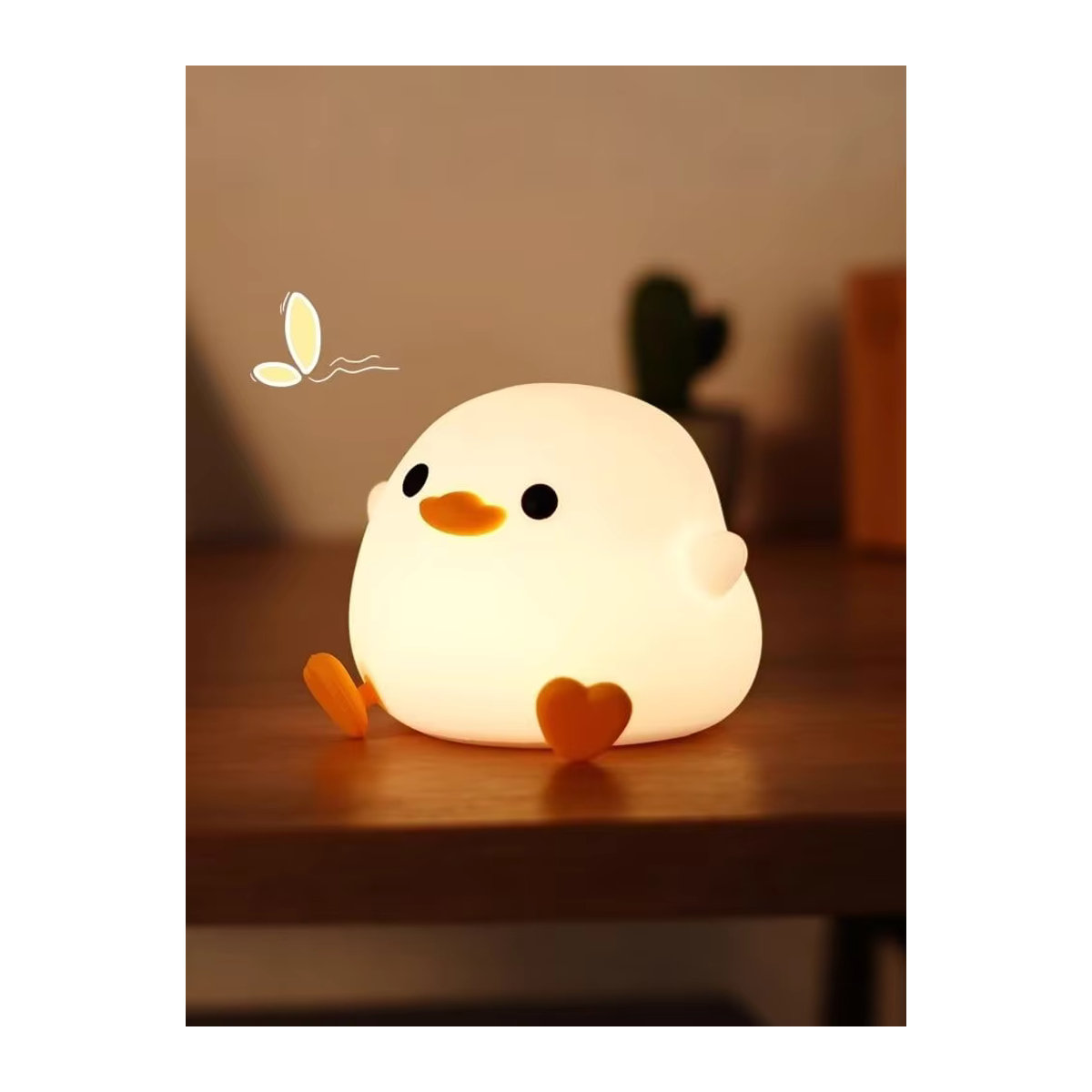 Duoduo Enten-Nachtlicht in Weiß mit Touch-Steuerung und Akku als Nachttischlampe für Schlafzimmer und Wohnzimmer - Bild 7