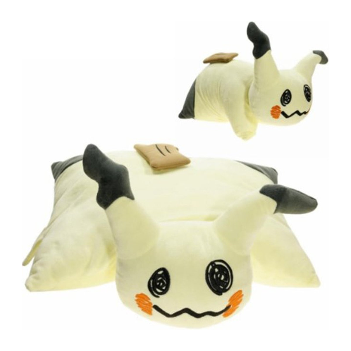 DUODUOBAO Mimikyu Plüschkissen Pokemon Motiv in Weiß weiches Kuschelkissen für Sofa und Büro - Bild 1