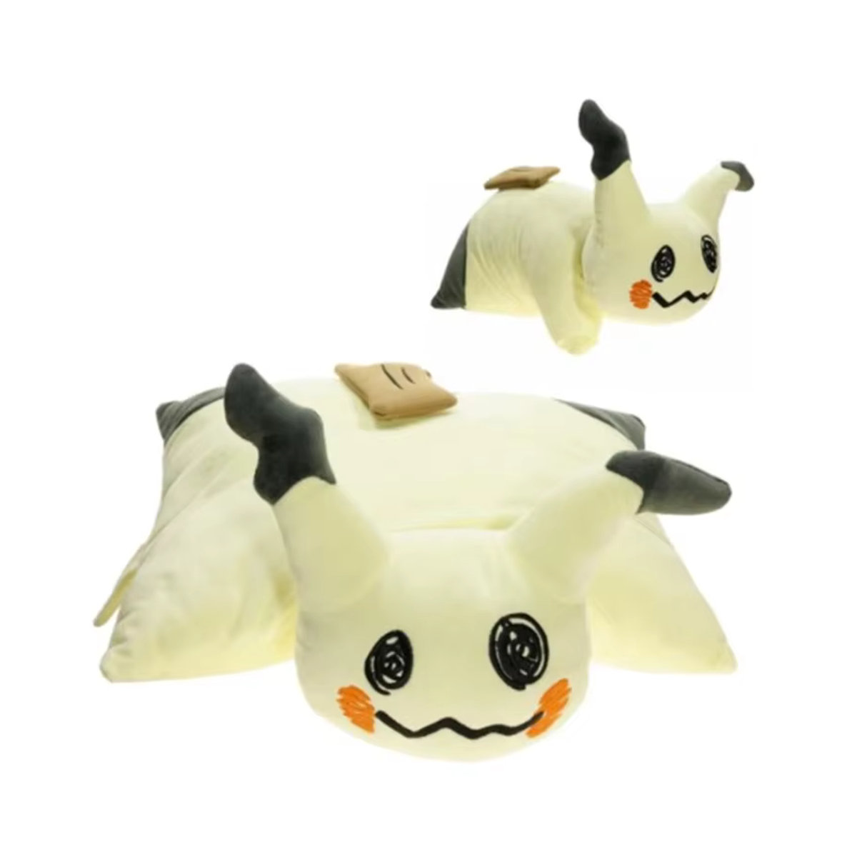 DUODUOBAO Mimikyu Plüschkissen Pokemon Motiv in Weiß weiches Kuschelkissen für Sofa und Büro - Bild 6