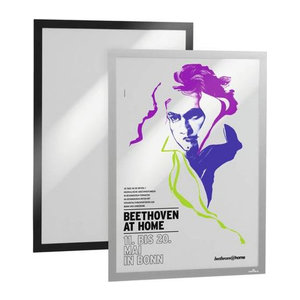 Durable DURAFRAME Poster Info-Rahmen A2, selbstklebend, silber, B: 46,5 cm, H: 63,9 cm, T: 2,8 cm