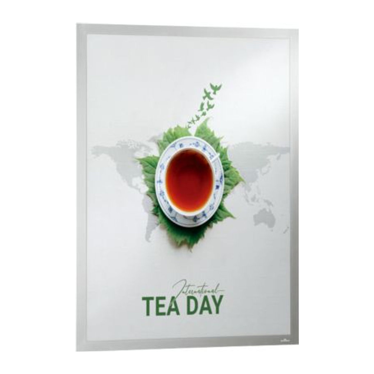 Durable DURAFRAME Poster Inforahmen mit Magnetverschluss und aufklappbarer Front, silber, B 54,5 cm x H 74,5 cm x T 2,8 cm - Bild 2