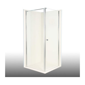 Dusbad Vital 2 Duschkabine Kombination mit Drehtür rechts und Duschwand links, Chrom und Glas, B/T/H: 90 x 187,5 x 200 cm