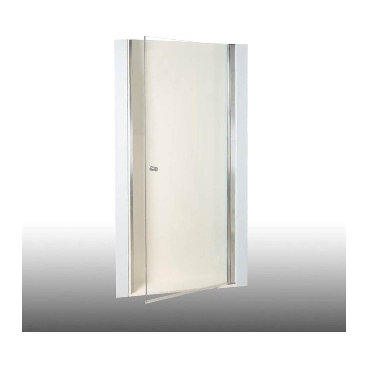 Duschkabine Dusbad Vital 2 Pendeltür für Nische in Chrom mit Glas und Metall, Breite: 100 cm, Höhe: 200 cm - Bild 1