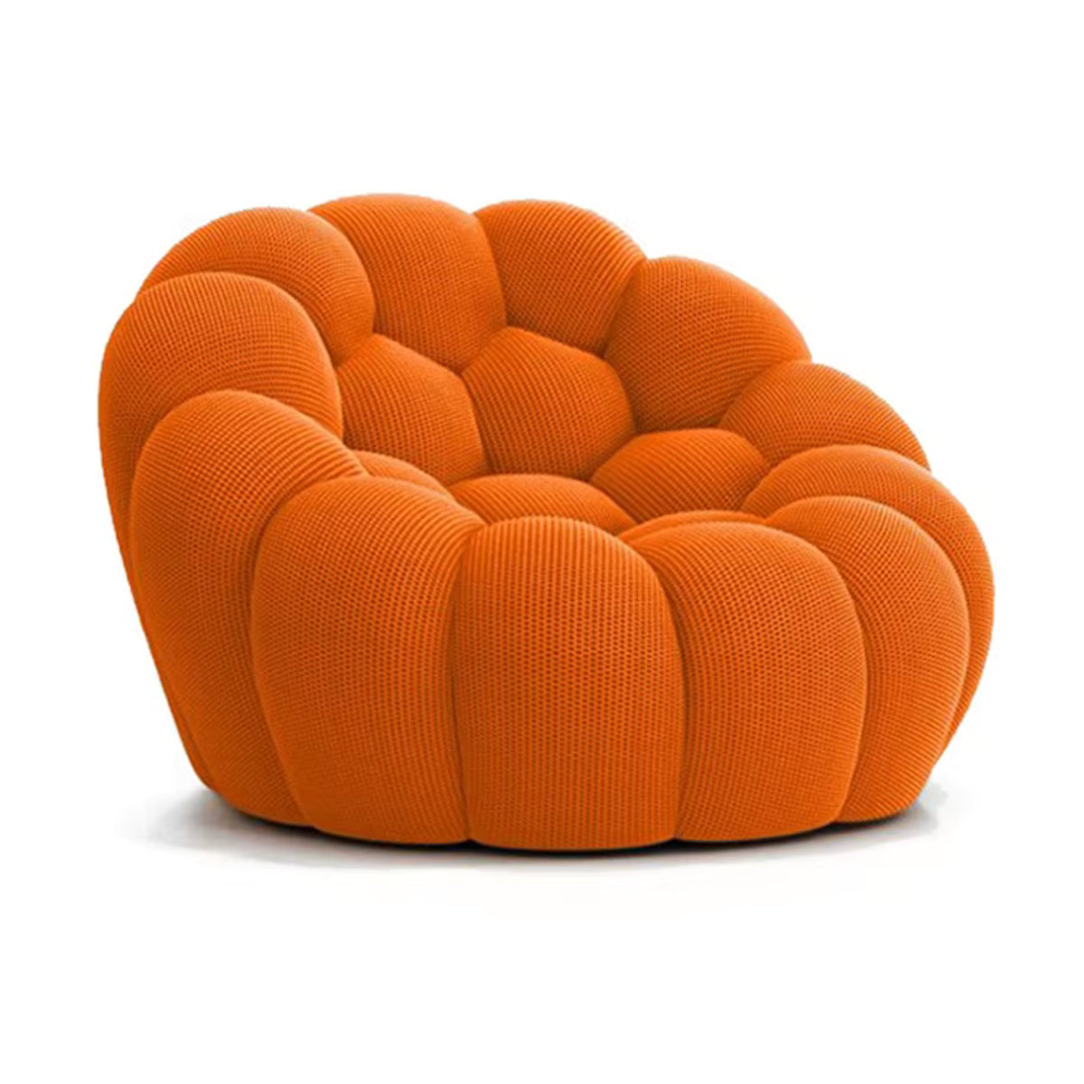 DUTRIEUX 2-Sitzer Bubble-Sofa in Orange aus Stoff mit minimalistischem Design - Bild 2