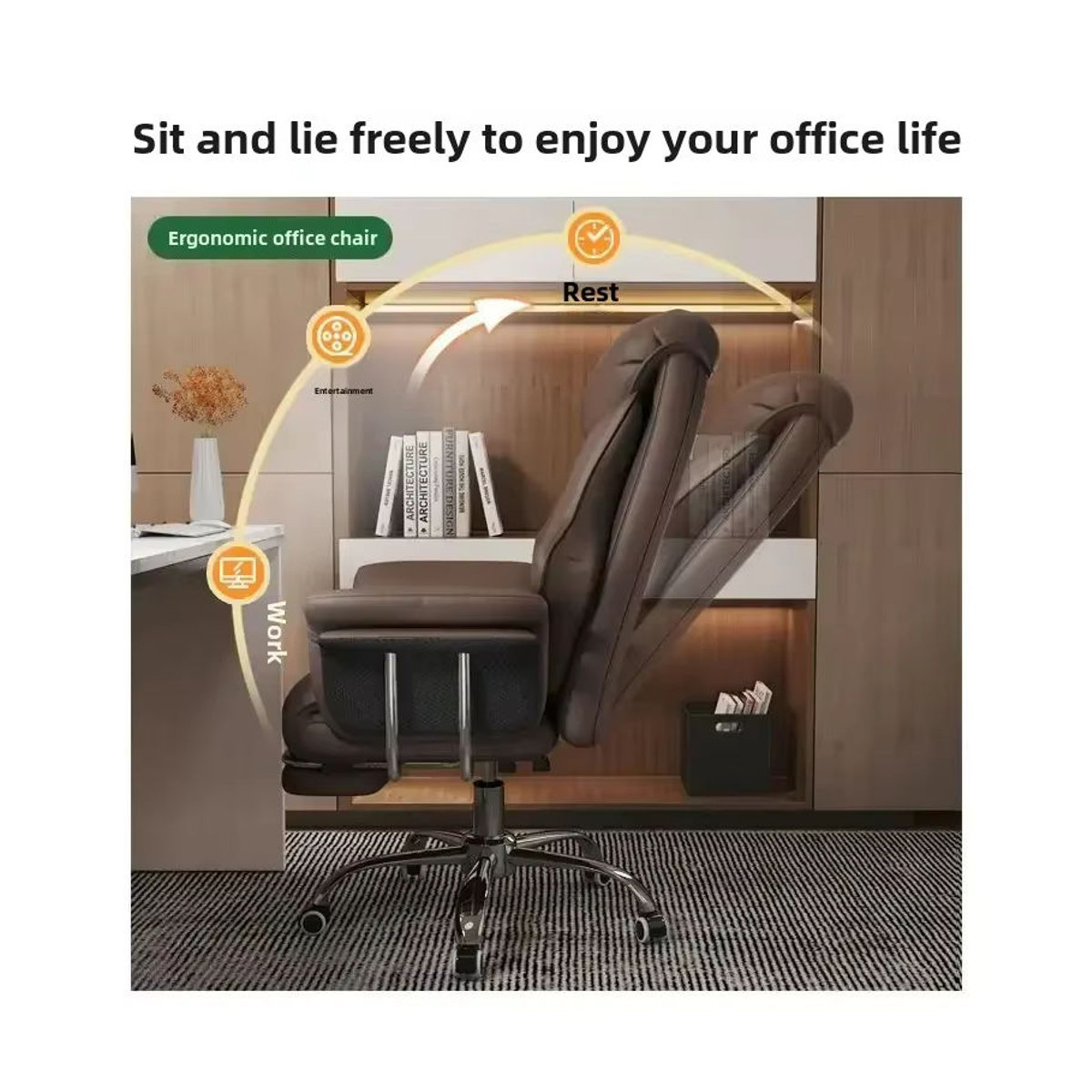DUTRIEUX Boss-Stuhl für Home-Office und Computerarbeit mit Liegefunktion und Drehfunktion - Bild 2