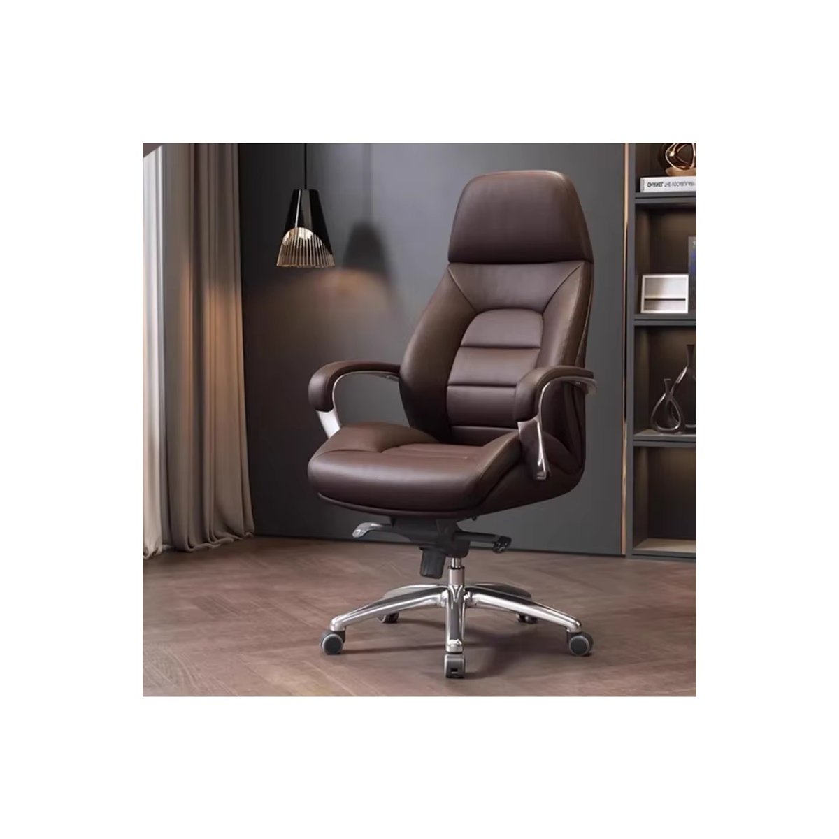 DUTRIEUX Chefsessel aus Echtleder in Braun, moderner Executive Office Chair - Bild 5