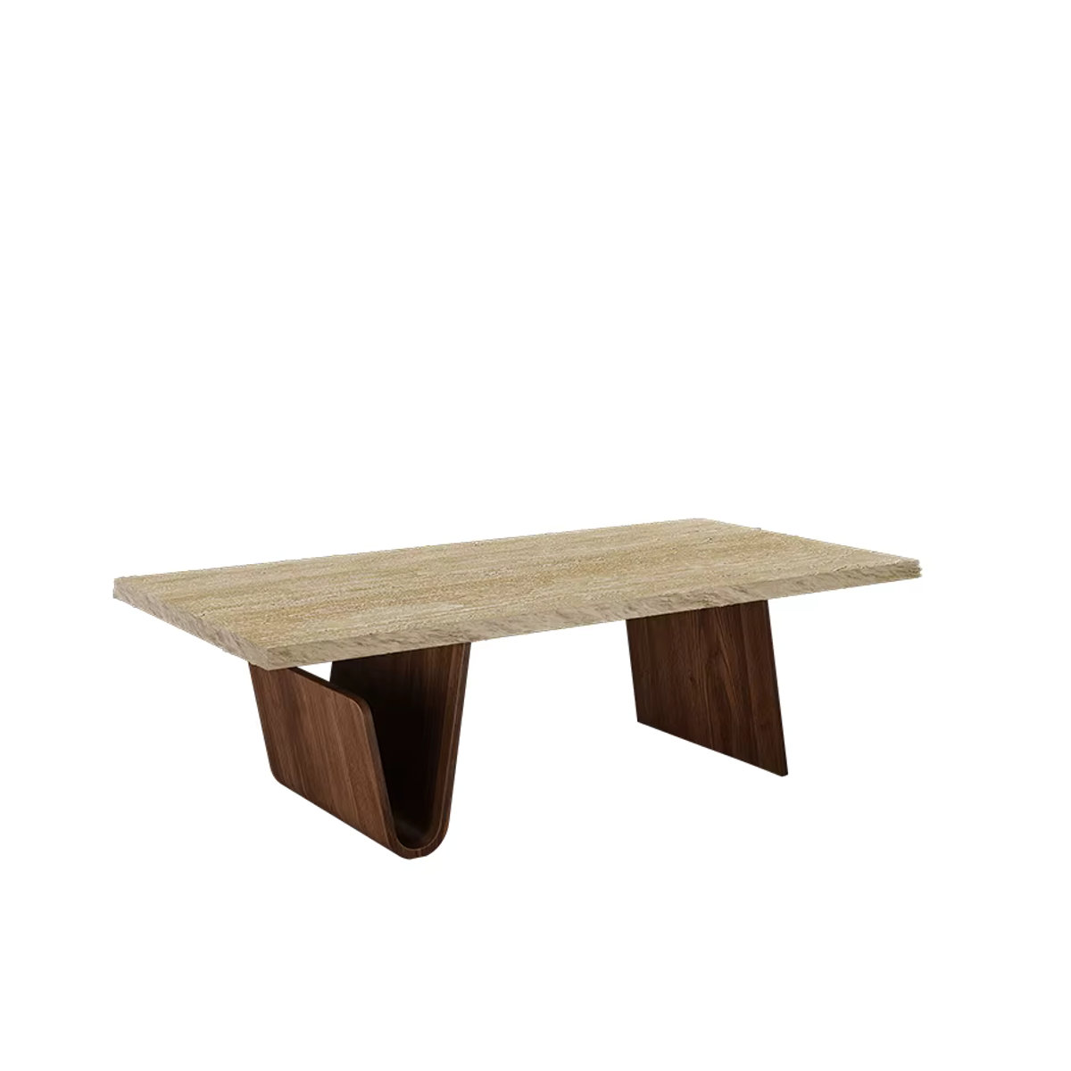 DUTRIEUX Couchtisch aus Naturstein in Braun im modernen skandinavischen Design mit organischer Form - Bild 6