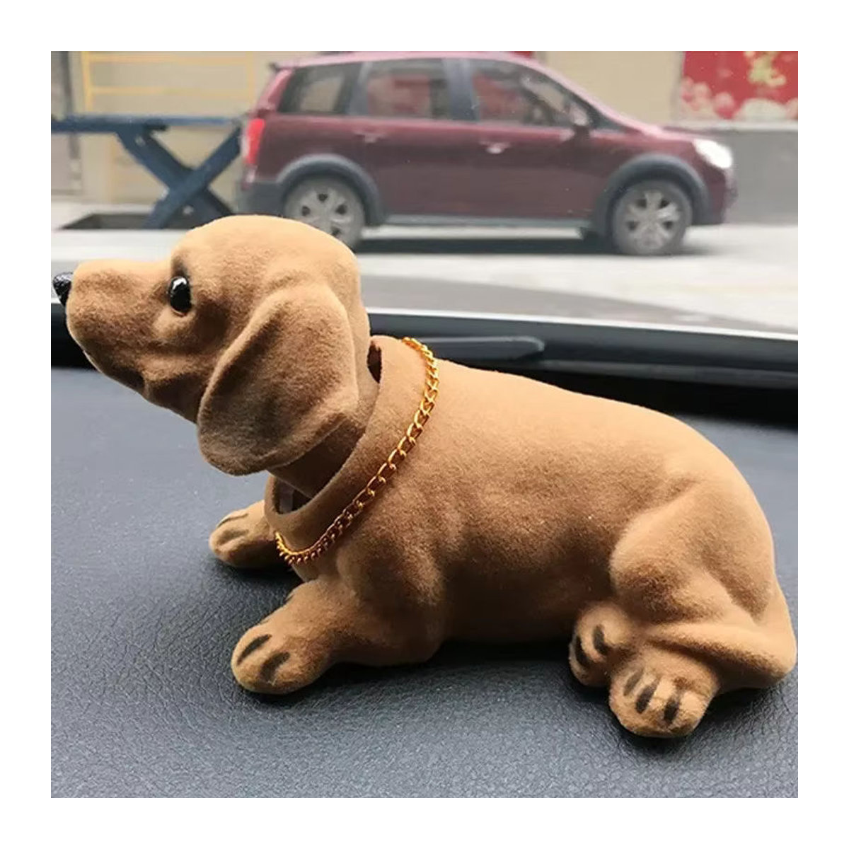 DUTRIEUX Dackel Figur aus Kunstharz in Braun als dekorative Tierstatue - Bild 2