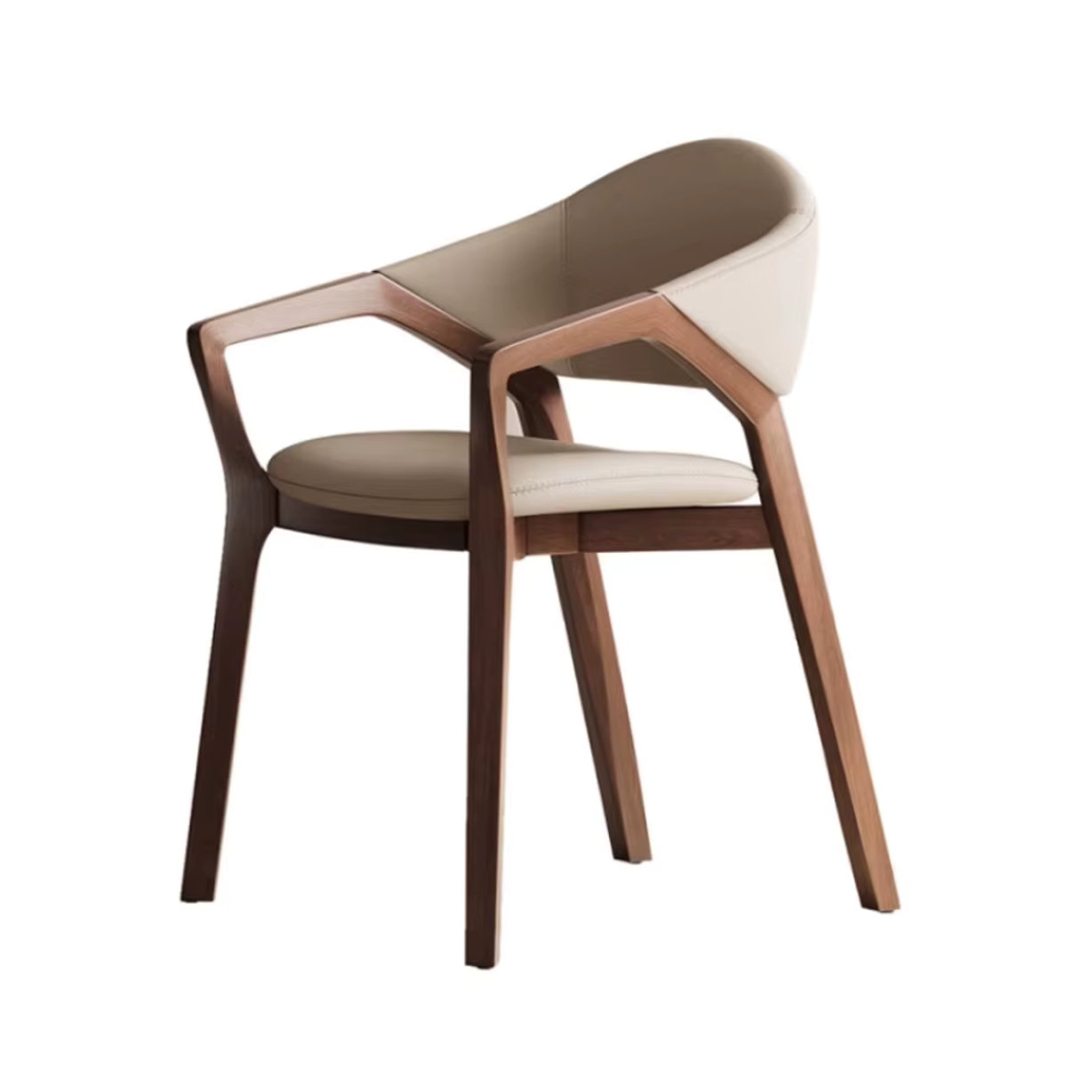 DUTRIEUX Designer Stuhl aus Massivholz in Beige im modernen minimalistischen Stil - Bild 5