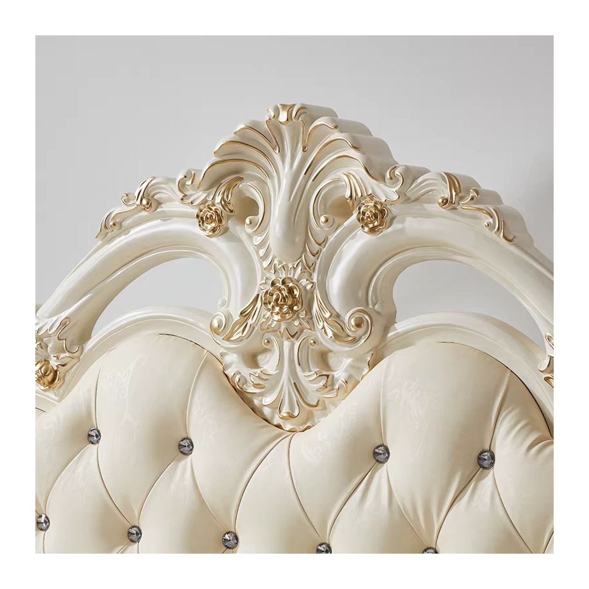 DUTRIEUX Doppelbett Prinzessin Frankreich im klassischen Design mit Doppelkopfteil in Weiß - Bild 6