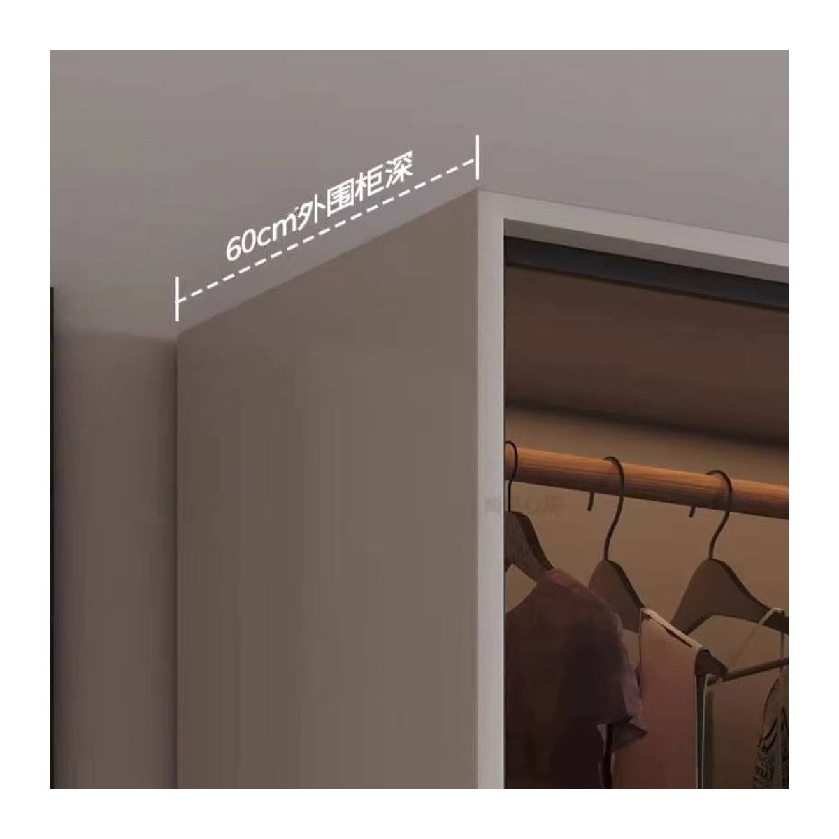 DUTRIEUX Eck-Kleiderschrank mit Schubladen und offenem Design in Weiß, Modernes Platzspar-Möbelstück - Bild 5