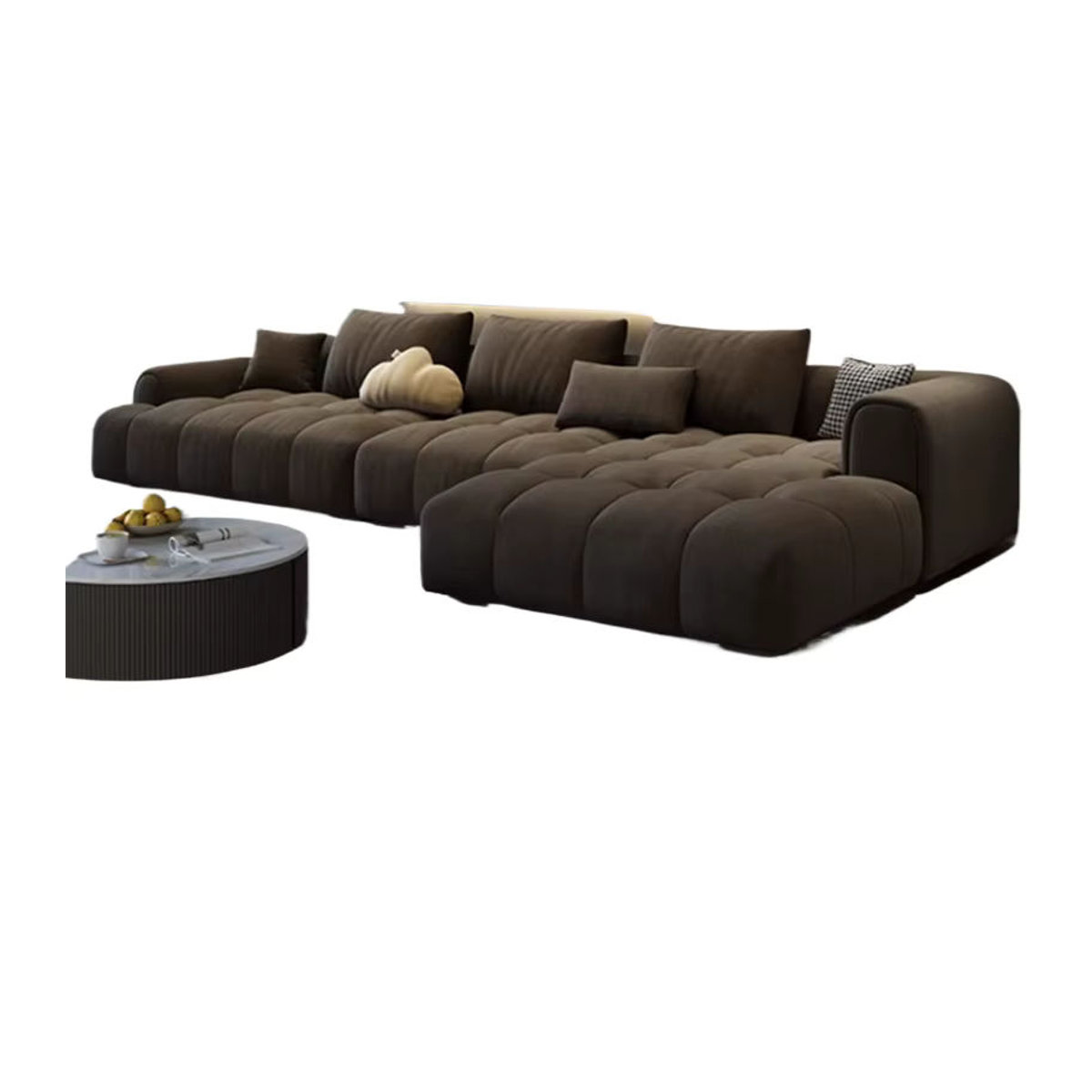 DUTRIEUX Ecksofa in Grau, modernes und minimalistisches L-förmiges Design für dein Wohnzimmer - Bild 2