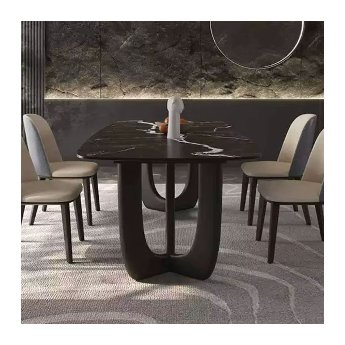 DUTRIEUX Esstisch im skandinavischen Design aus Holz in Schwarz - Bild 5