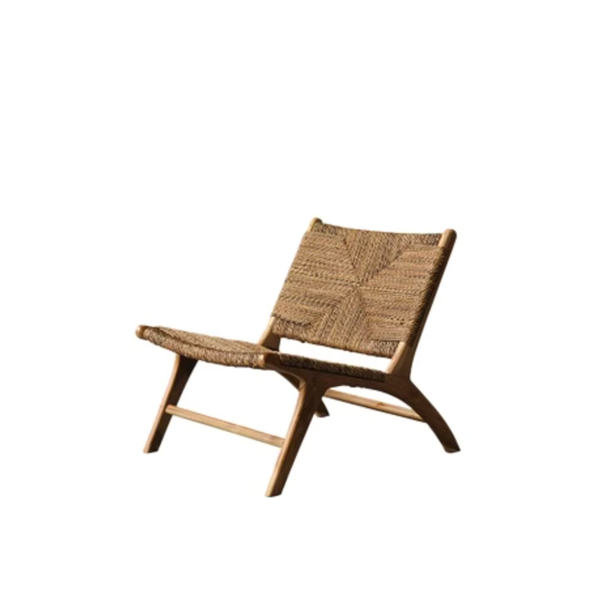 DUTRIEUX Gartenliege aus Massivholz und Rattan im Bohemian Stil, Naturbraun - Bild 7