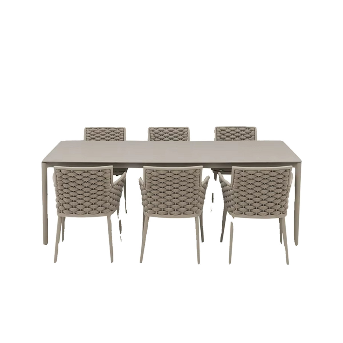 DUTRIEUX Gartenmöbel-Set aus Polyrattan in Grau mit modernem Design - Bild 5
