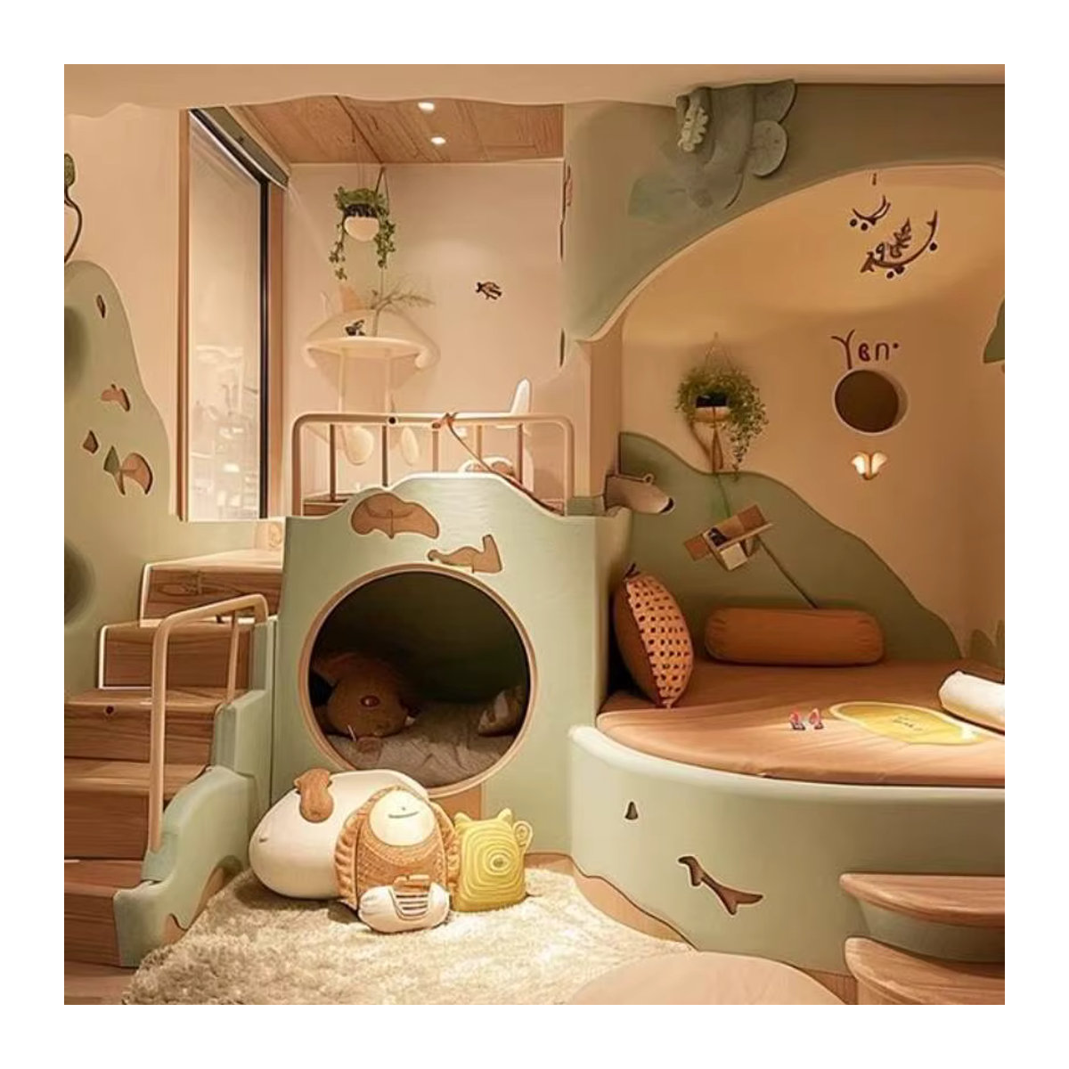 DUTRIEUX Kinderbett aus Holz im modernen Loft-Design in Grün - Bild 5