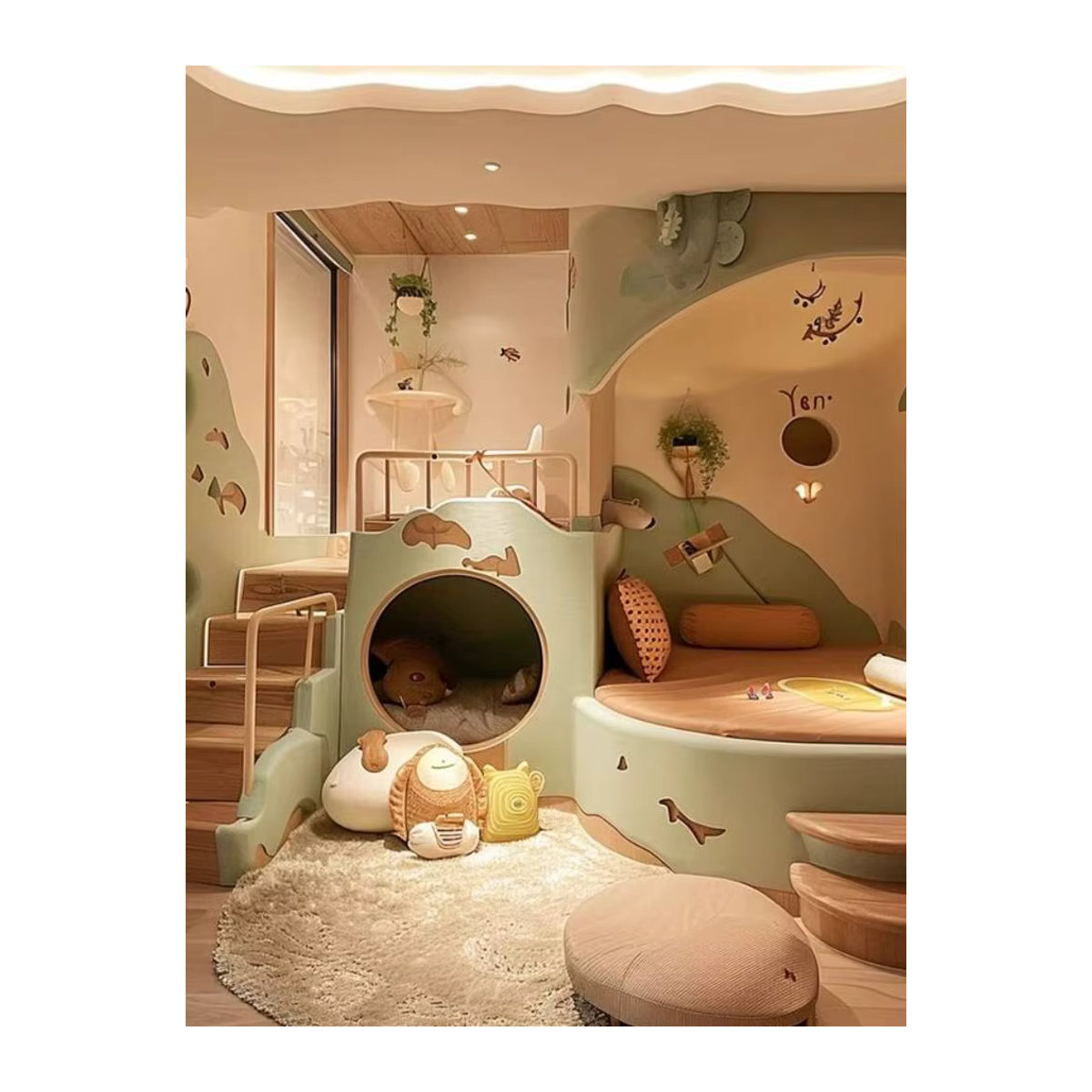 DUTRIEUX Kinderbett aus Holz im modernen Loft-Design in Grün - Bild 6