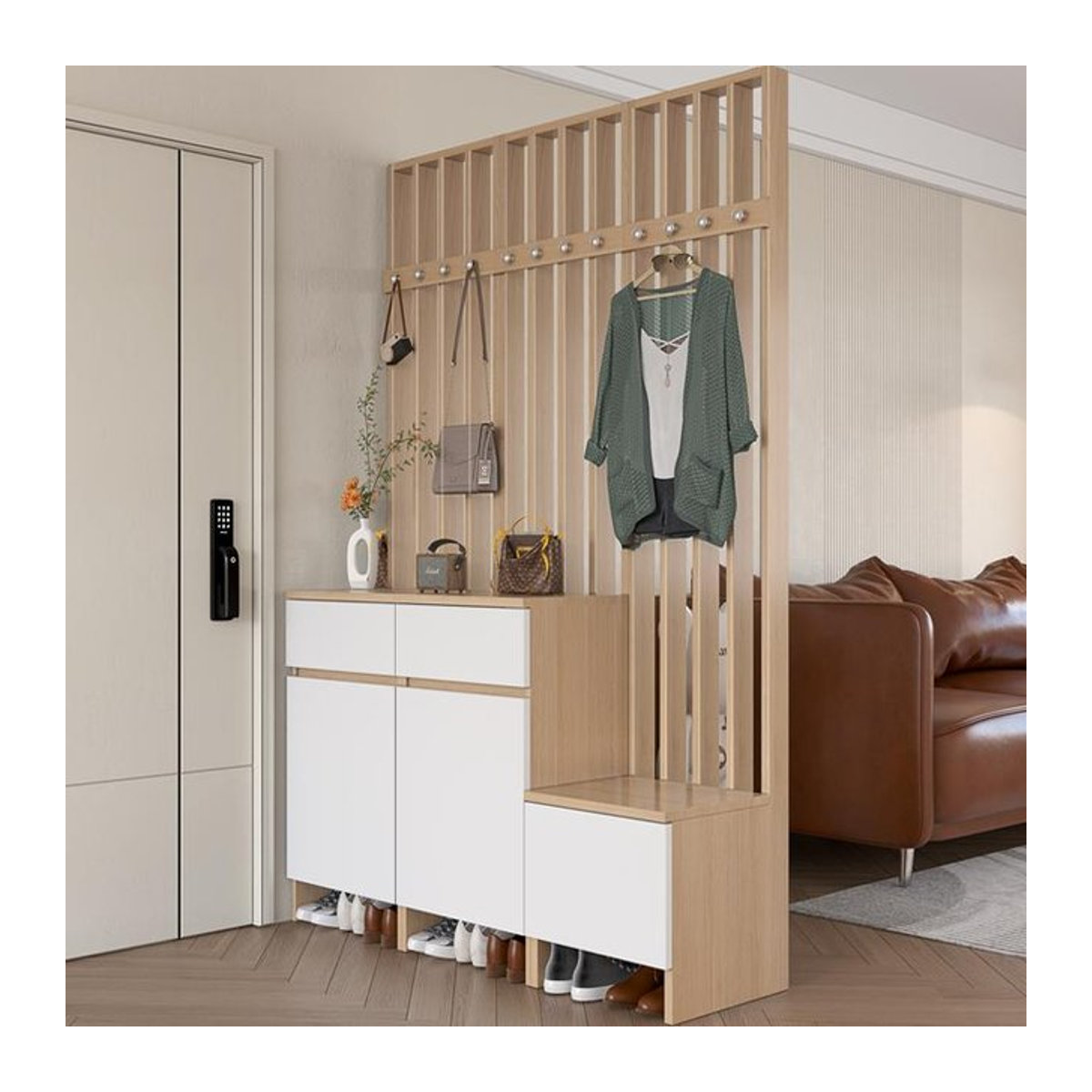 DUTRIEUX Minimalistischer Schrank in Weiß mit Schubladen für Wohnzimmer und Schlafzimmer - Bild 1
