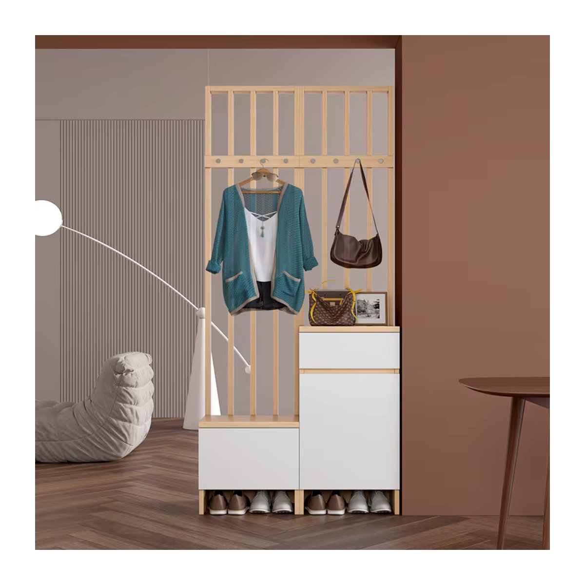 DUTRIEUX Minimalistischer Schrank in Weiß mit Schubladen für Wohnzimmer und Schlafzimmer - Bild 2